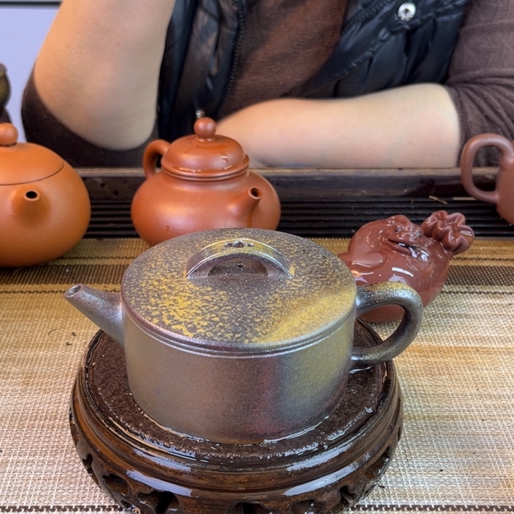 茶壶紫砂底槽清柴烧160cc