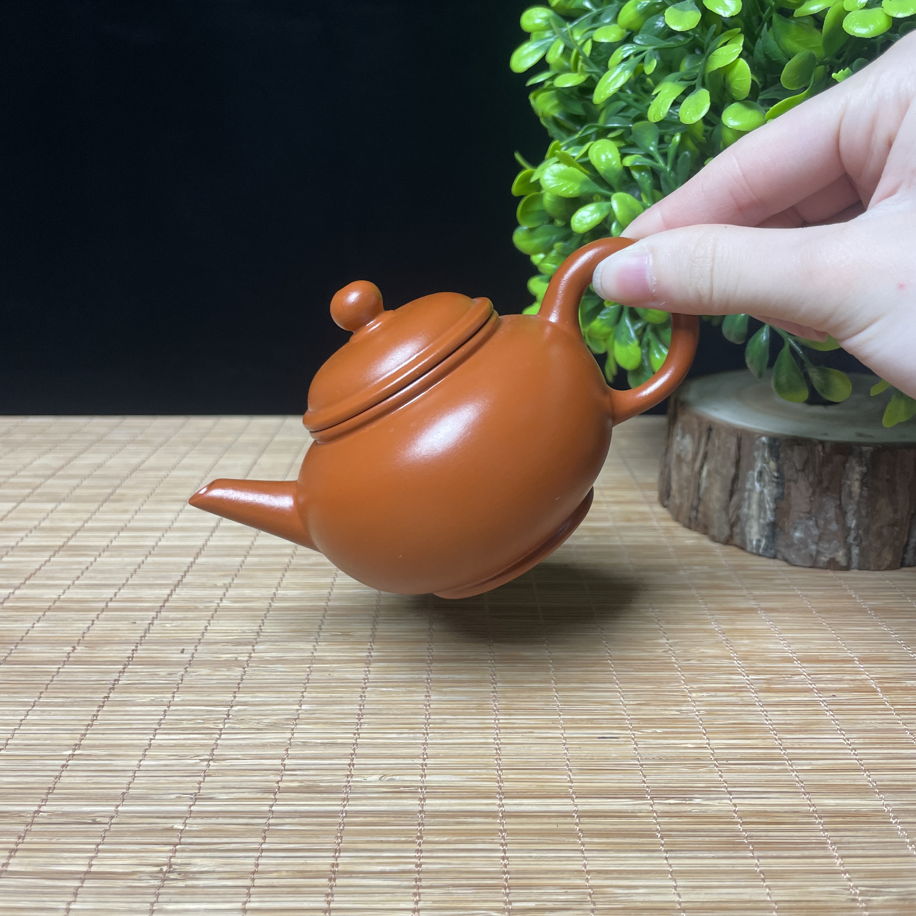 【万壶阁】110ml潮州原矿朱泥水平壶茶具