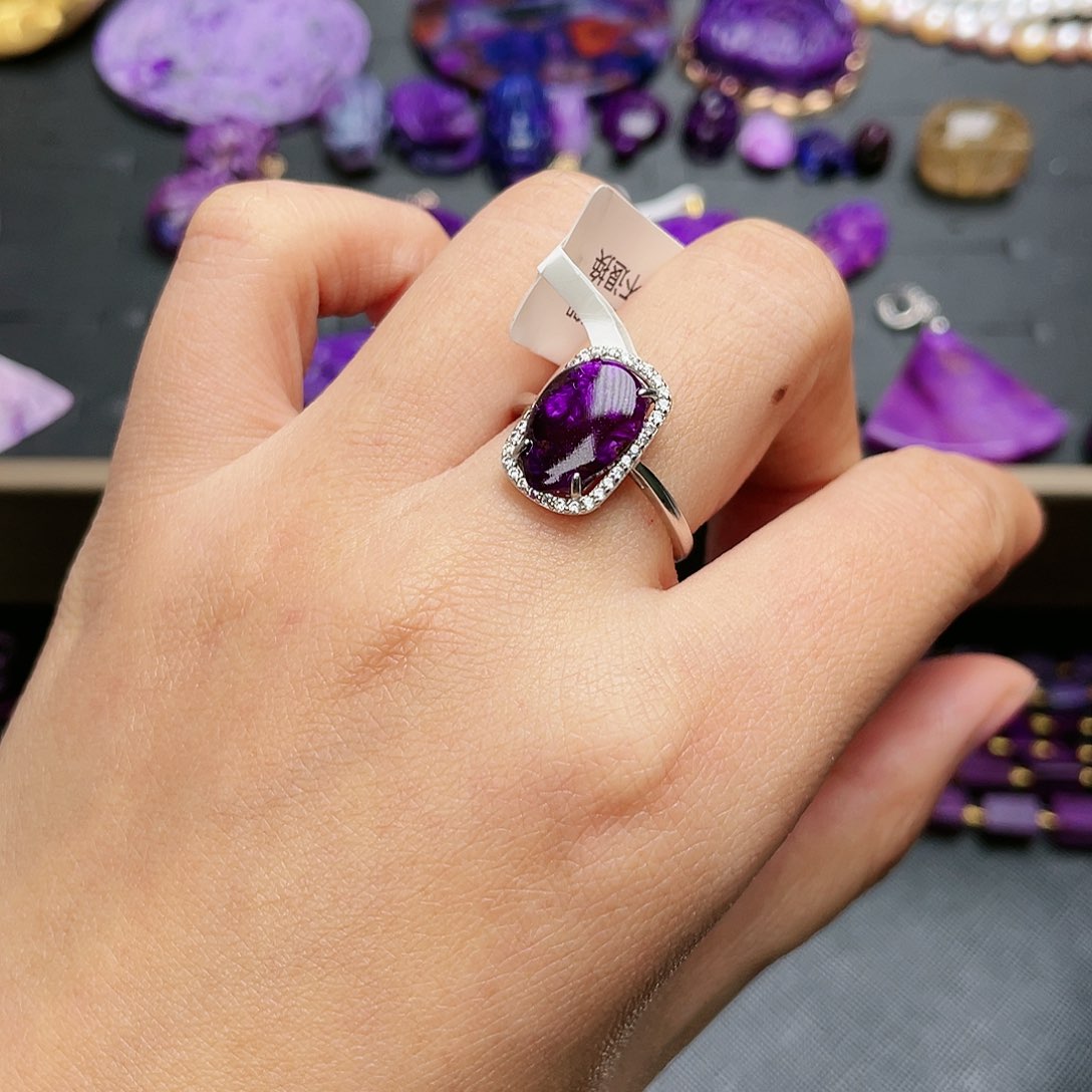 苏纪石（舒俱来）戒指银S925镶嵌