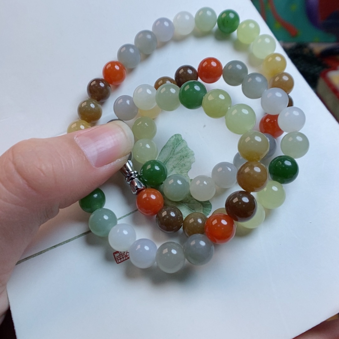 和田玉手链未镶嵌精品多宝