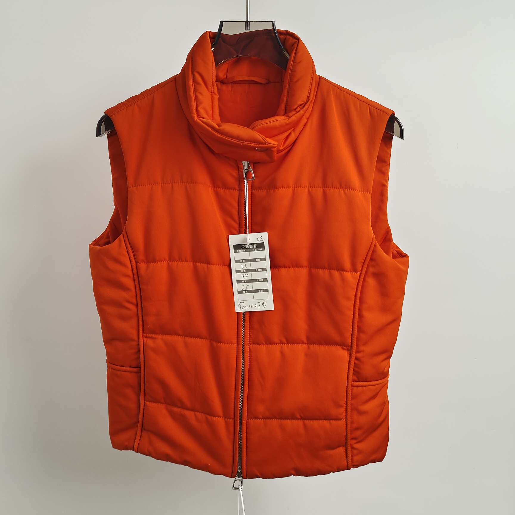 99新 Hermes/爱马仕 橘色羽绒马甲 XS码 99新 GM002791