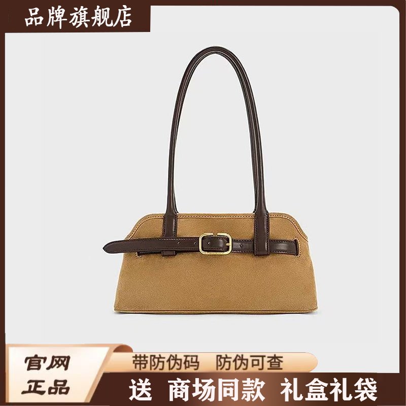 2025秋冬新款时尚百搭简约潮流通勤棕色美拉德色女包