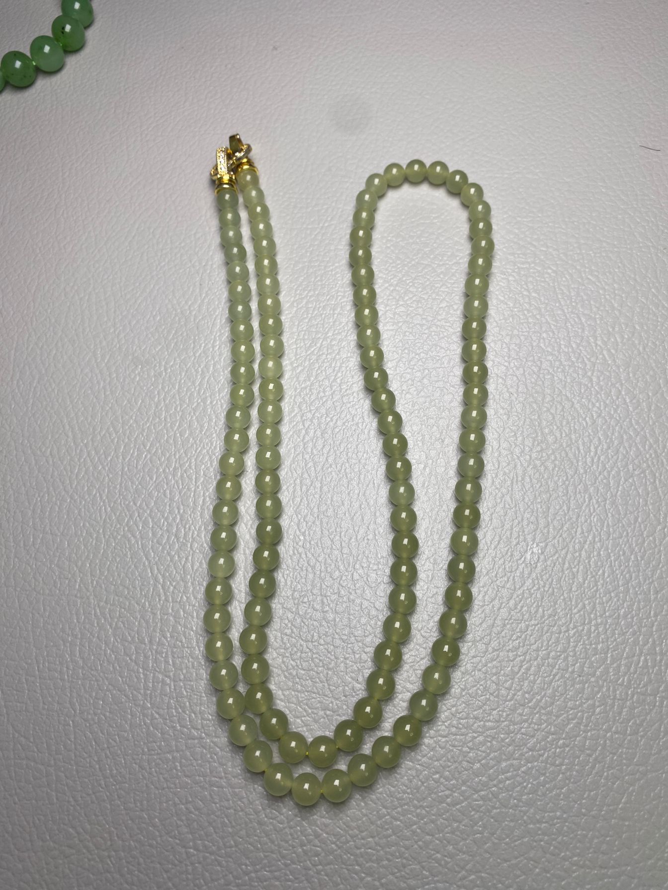 天然和田玉蜂蜜水高冰项链