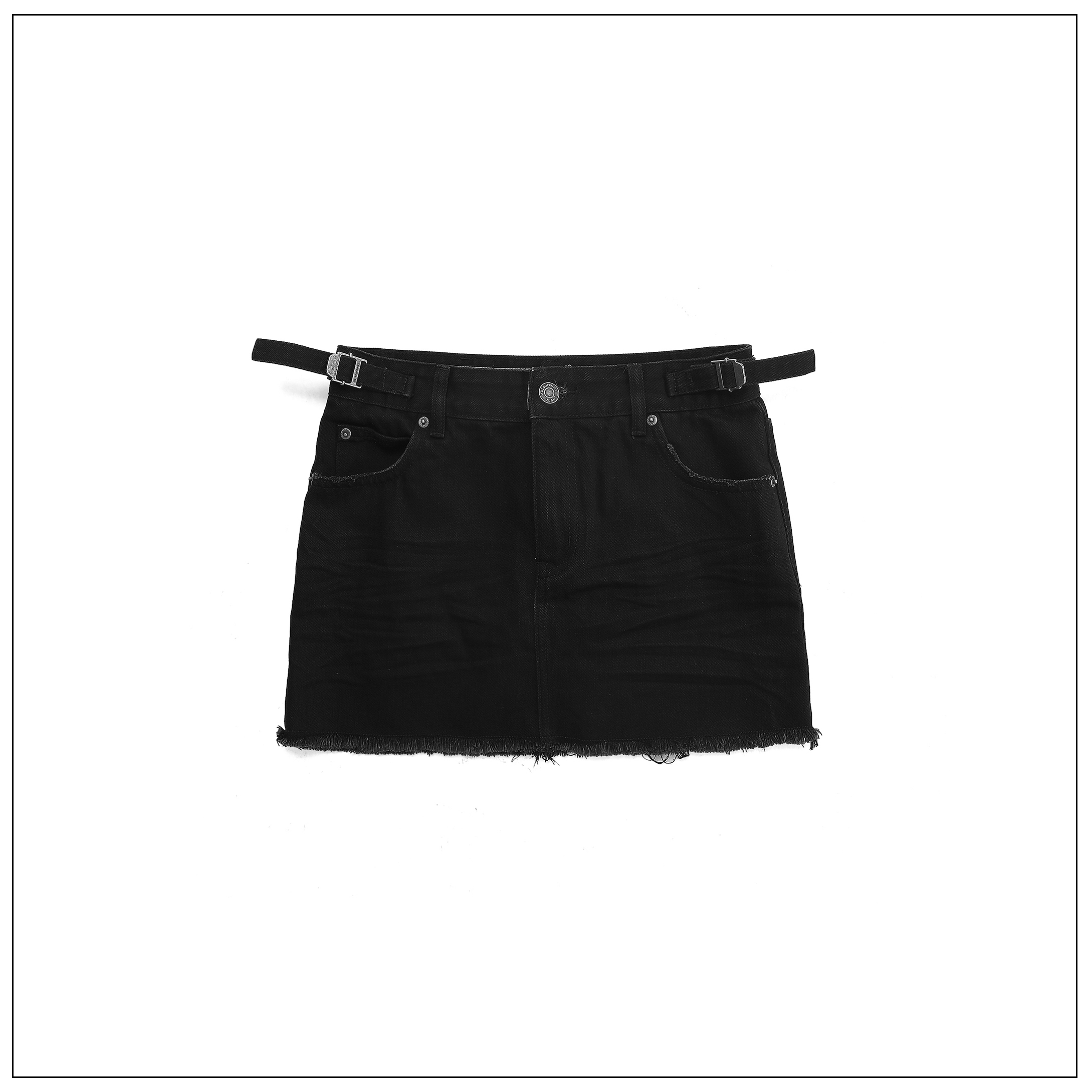 【】MASONPRINCE为姐妹们准备的经典黑色牛仔短裙