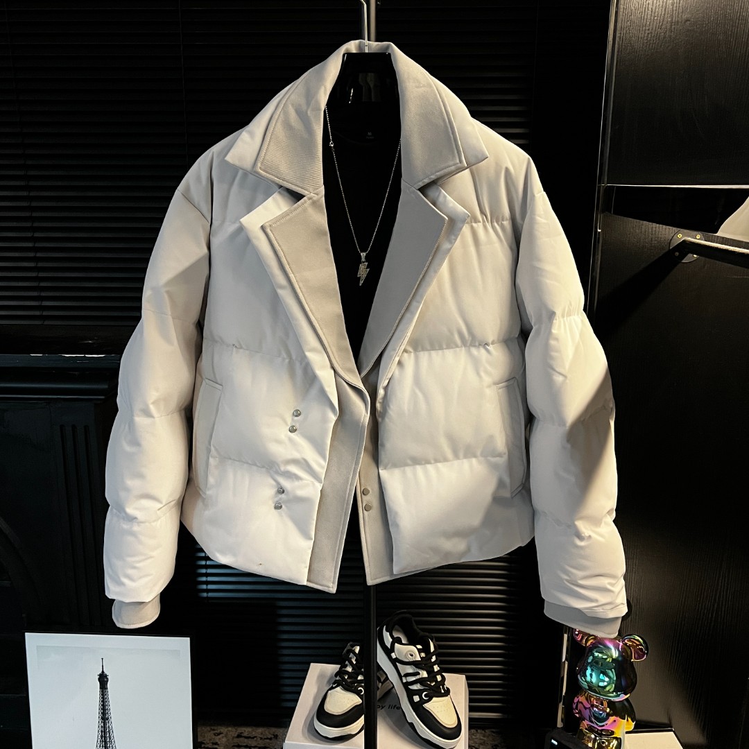 DB1-冬季轻奢男士保暖棉服简约时尚外套