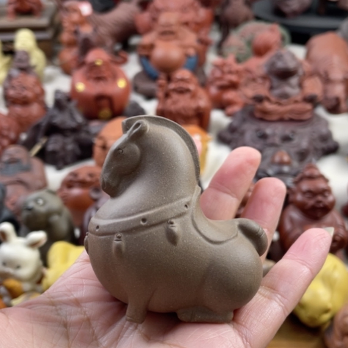 【闪购商品】紫砂茶宠紫砂唐马