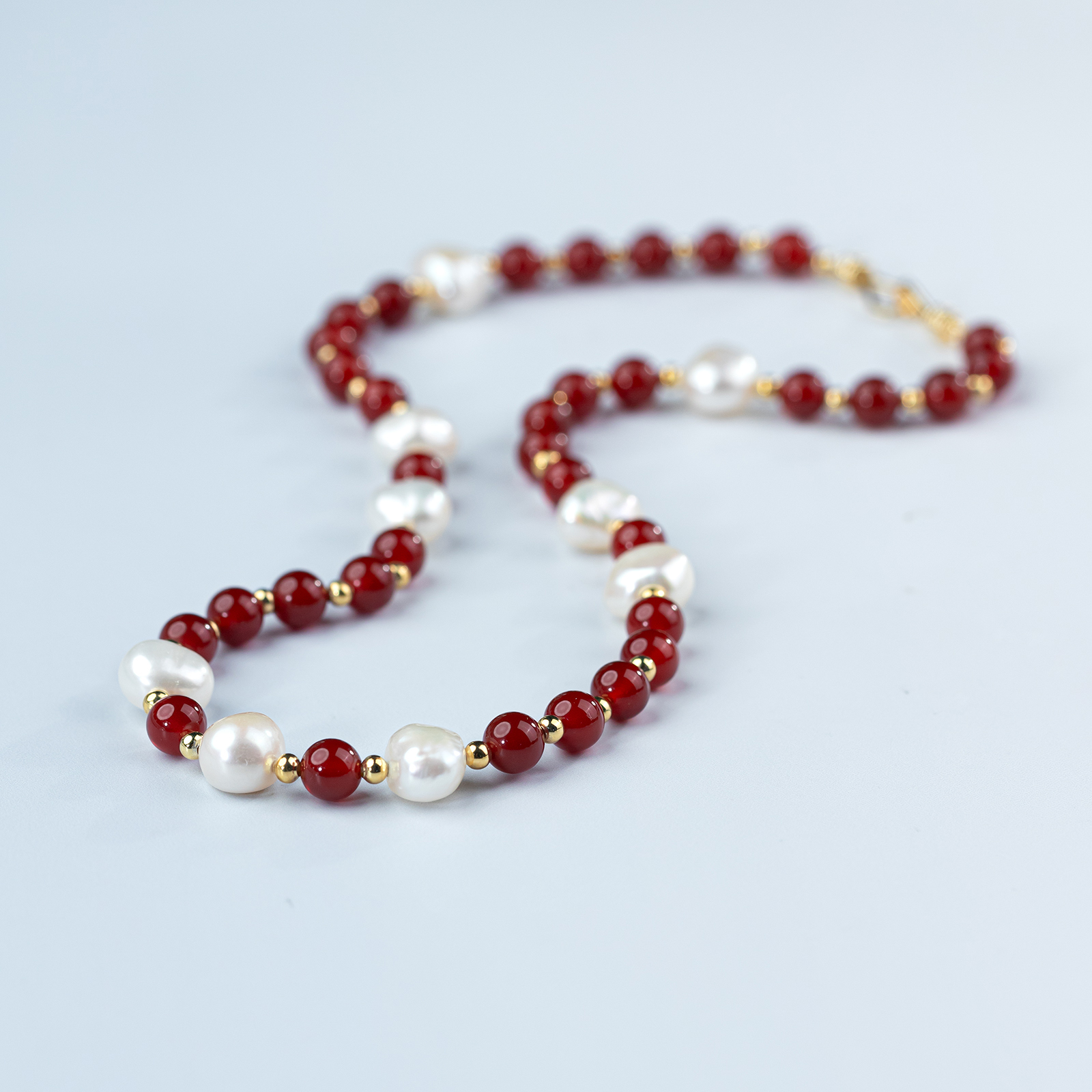 天使之泪天然淡水珍珠项链8-8.5mm 时尚简约新中式时尚【黄黄珠宝】