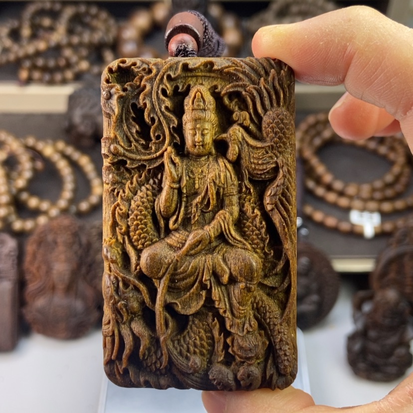 【闪购商品】沉香木吊坠小*哥越南白棋