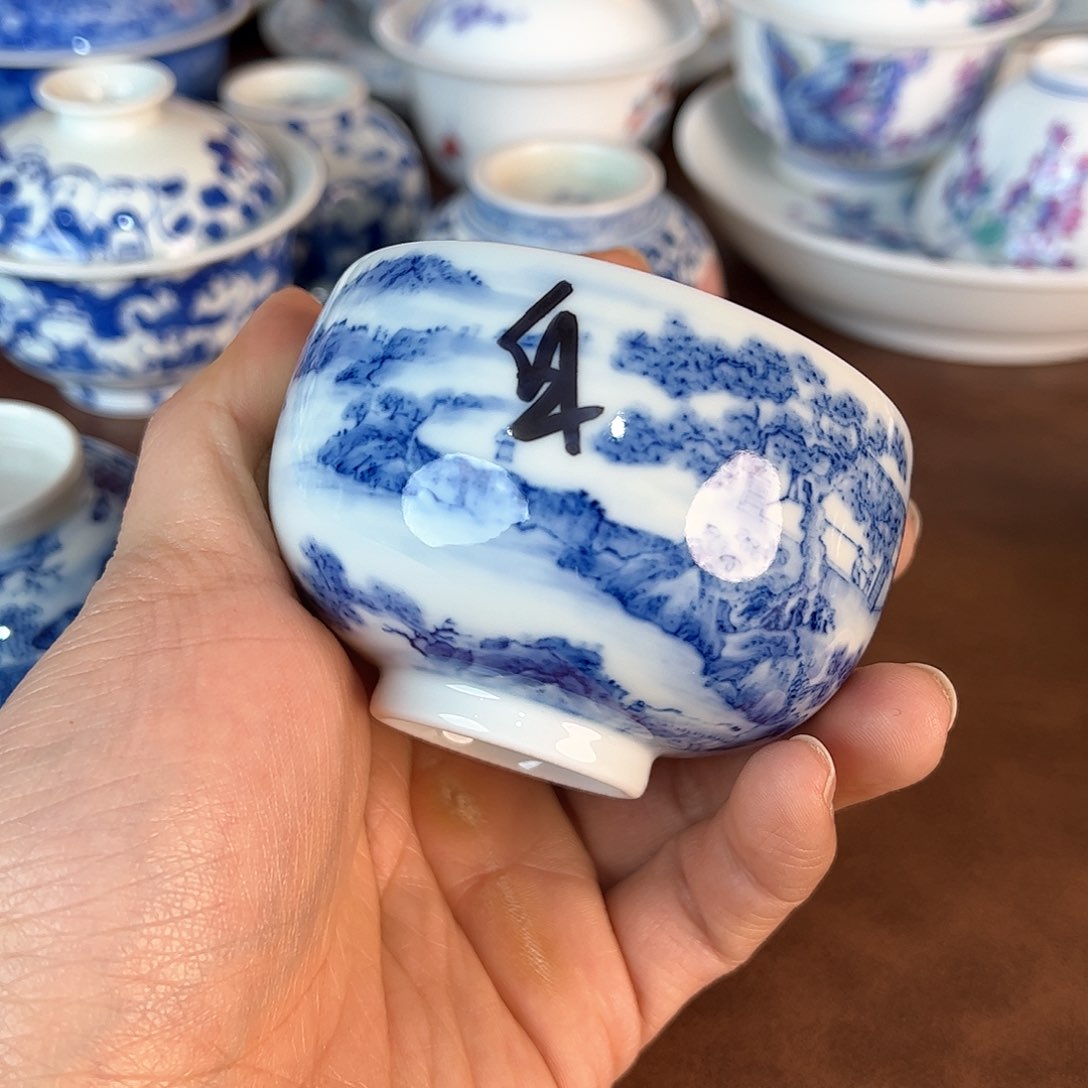 杯白*云景德镇全手工手绘陶瓷