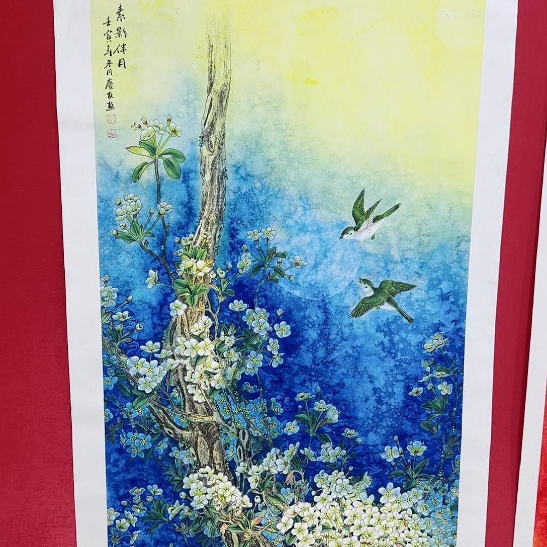 国画精品花鸟系列李老师作品