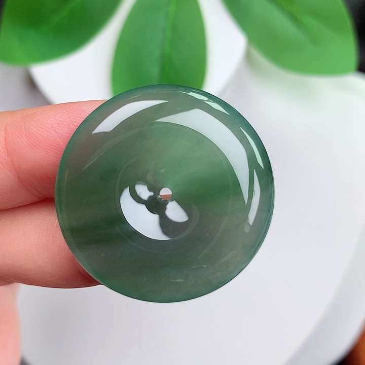 颈饰未镶嵌翡翠平安扣 29.2x6.3mm