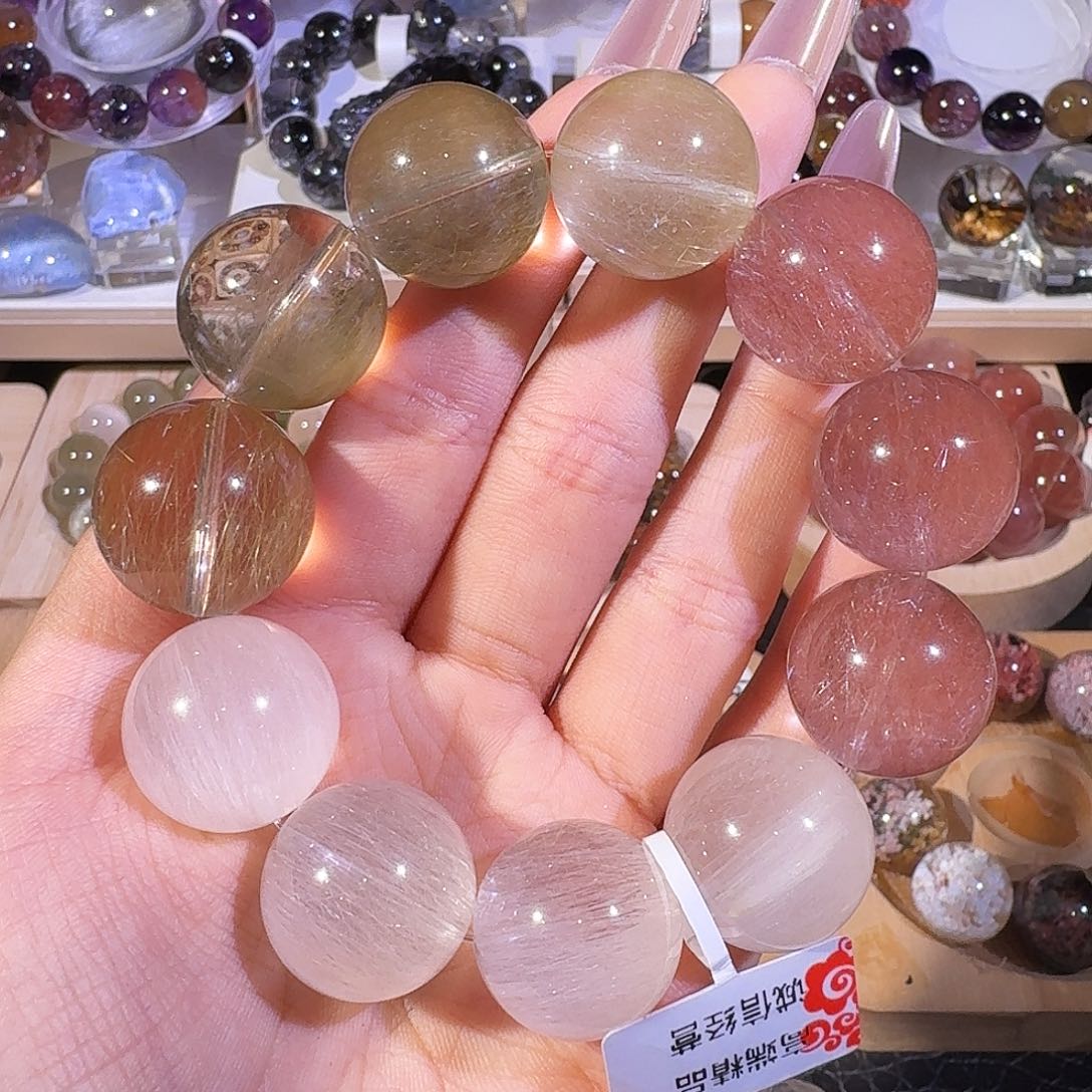 水晶手链未镶嵌天然水晶兔毛手串2