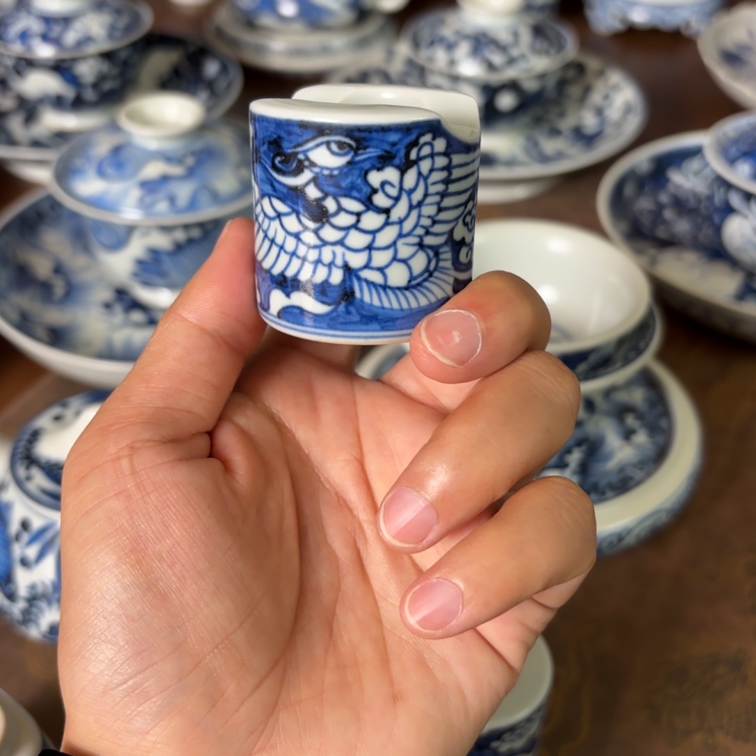 摆件景德镇手绘茶器福利盖置雪茄架