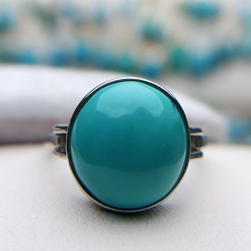 【闪购商品】银S925镶嵌绿松石珠宝奇石