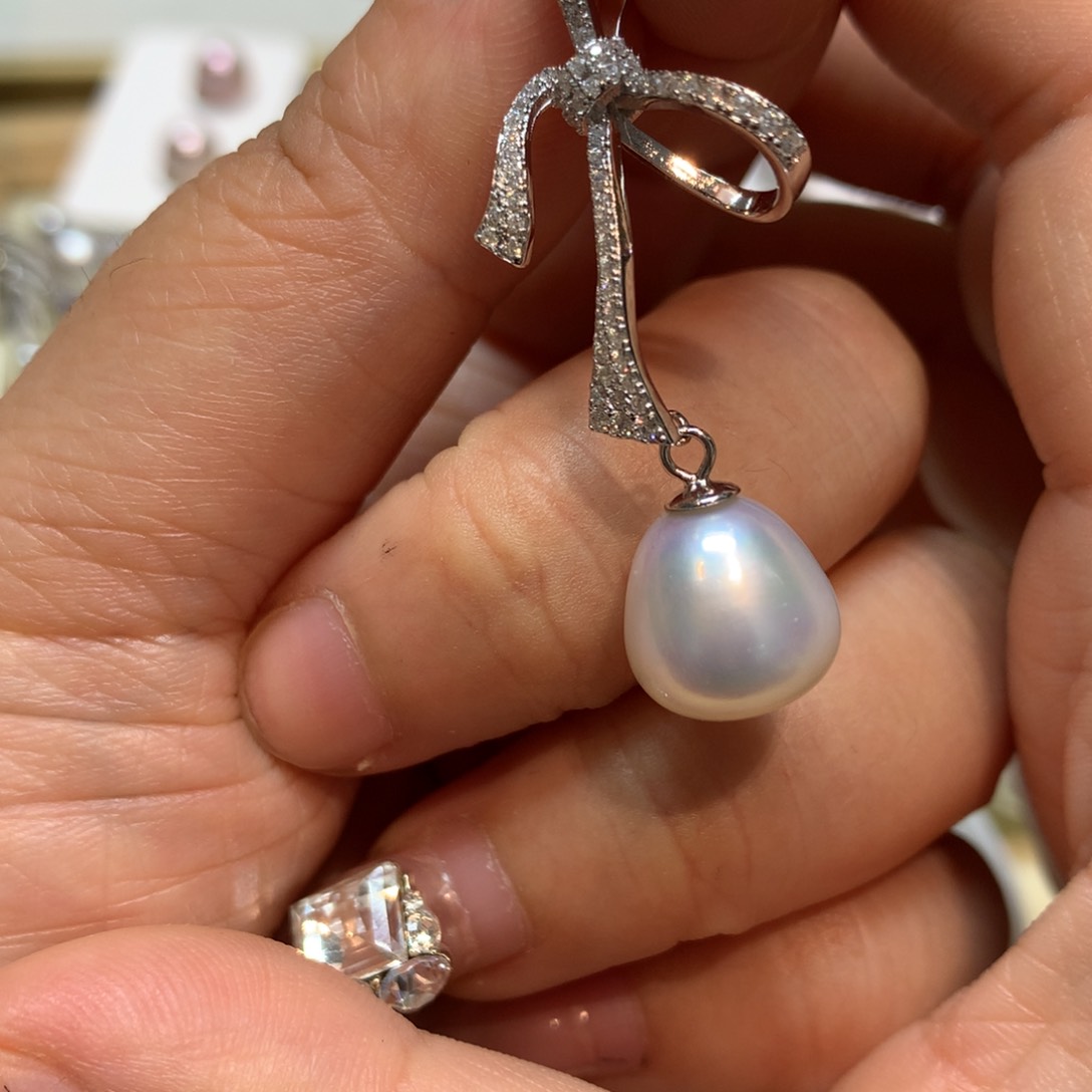 海水珍珠颈饰银S925镶嵌