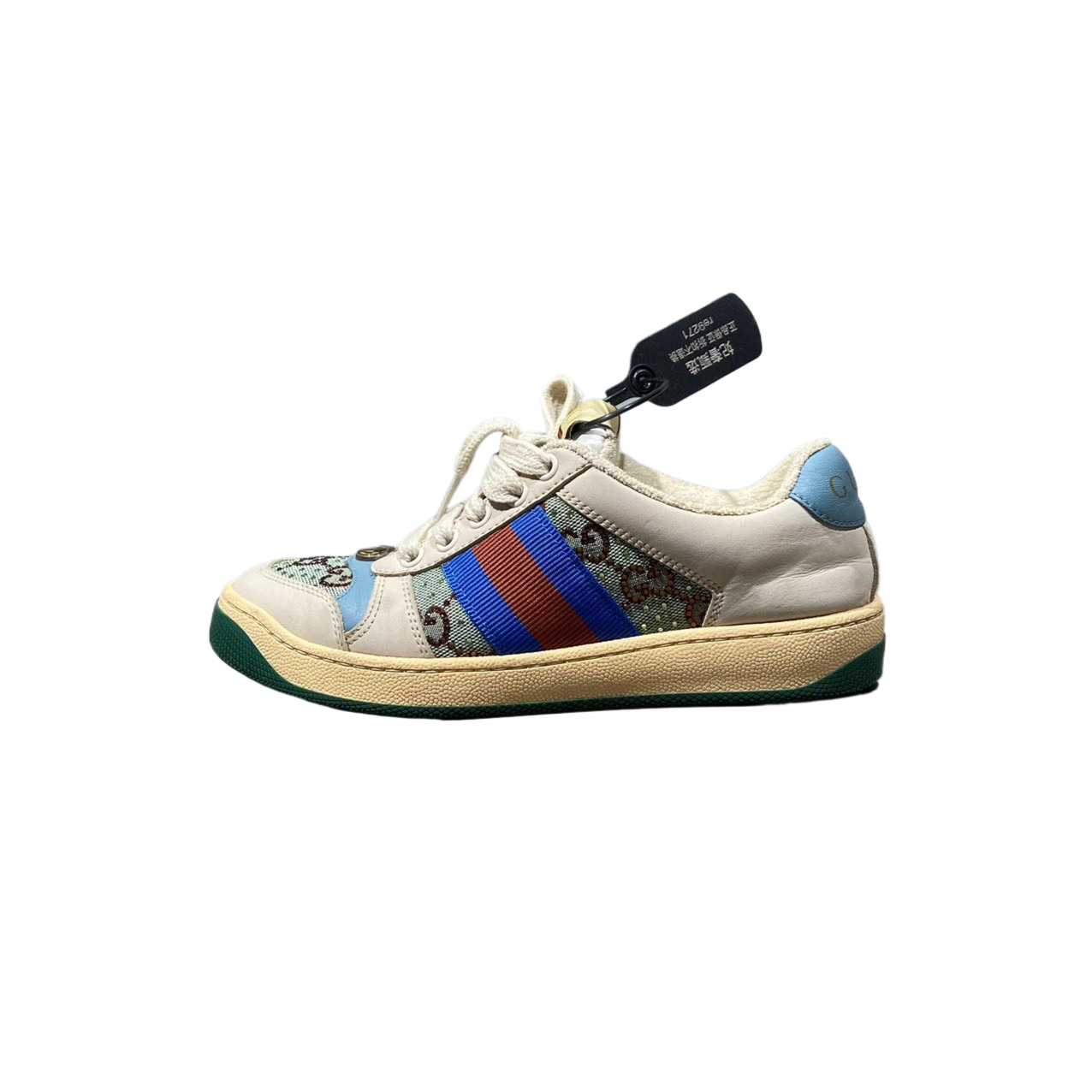 95新 GUCCI/古驰 34码  蓝尾亮钻脏脏鞋  re9271