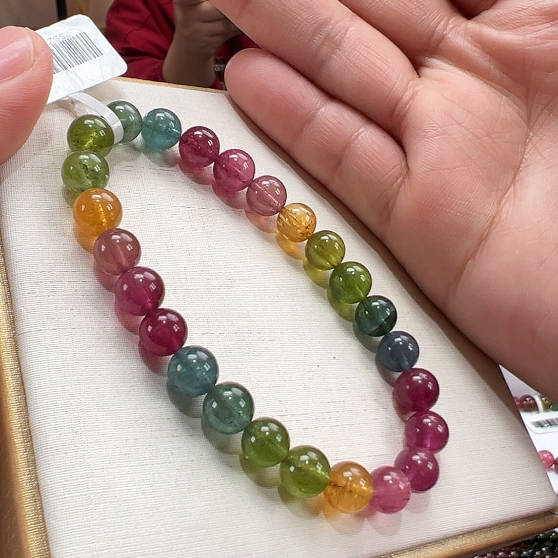 手串碧玺未镶嵌7.5mmmmmmmmmmm