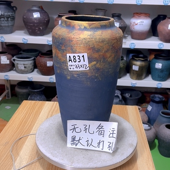 红陶手工制作工艺花盆