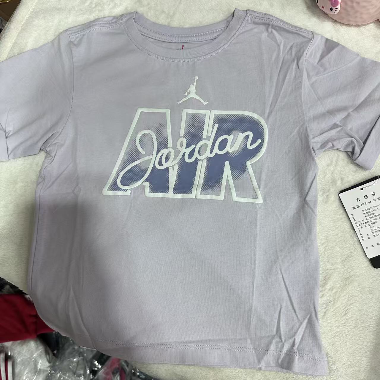 AIR JORDAN夏季圆领紫色短袖 DZ0751-531