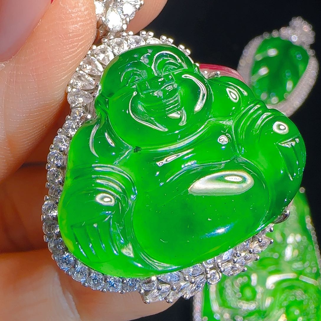 翡翠吊坠(赠链)银S925镶嵌