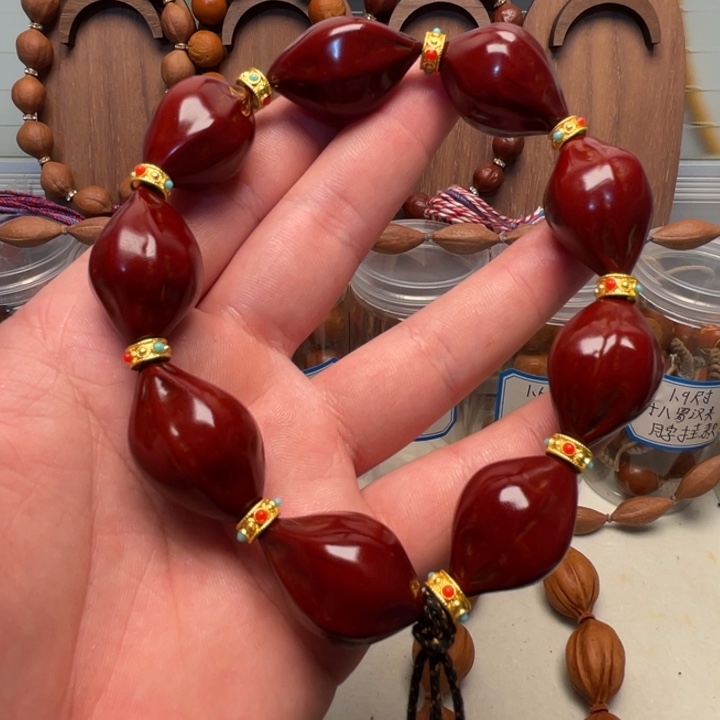 橄榄核手串/手链2.1梅林紫皮抛光打底