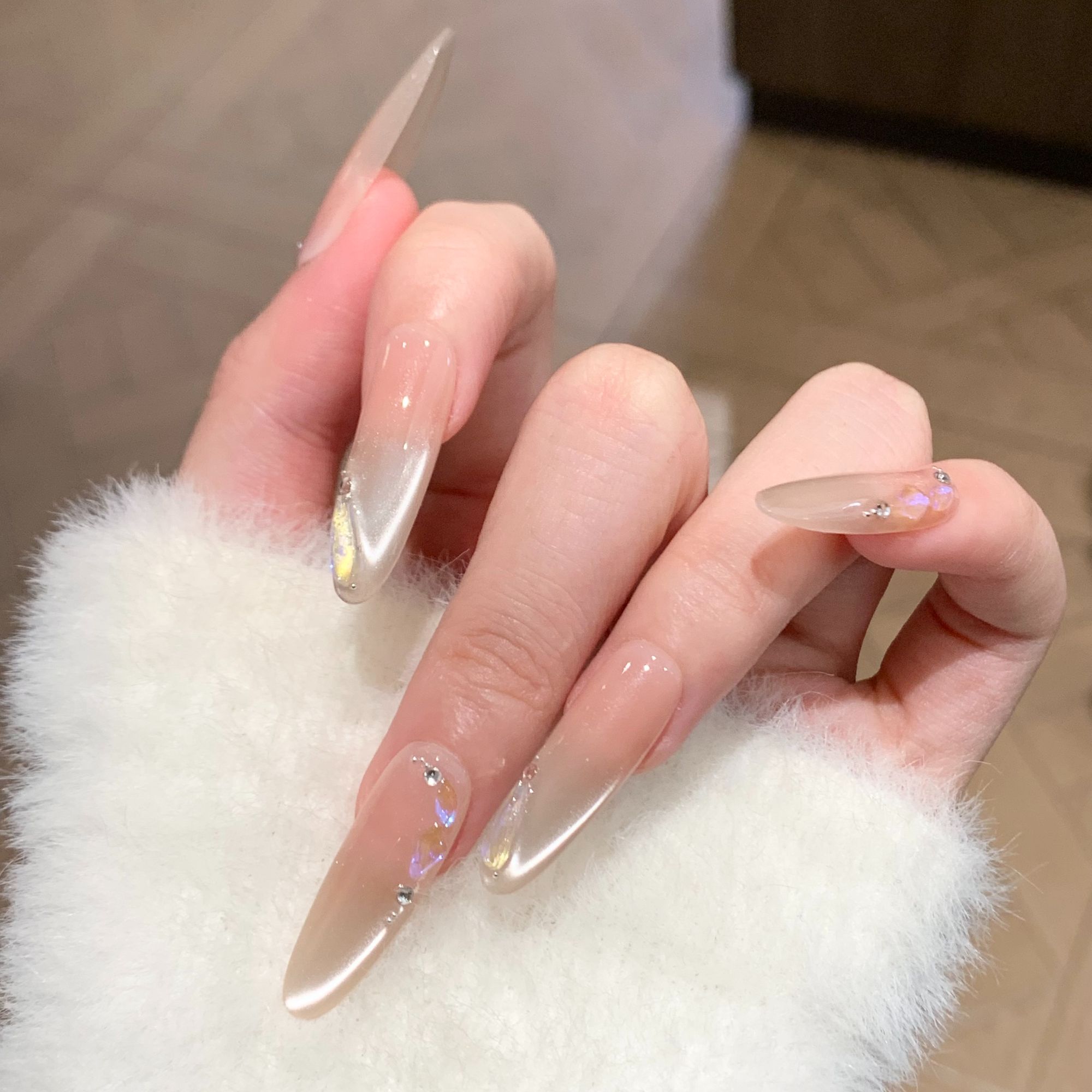 【月光贝影】XIYE-纯手工穿戴甲美甲贴片10片装