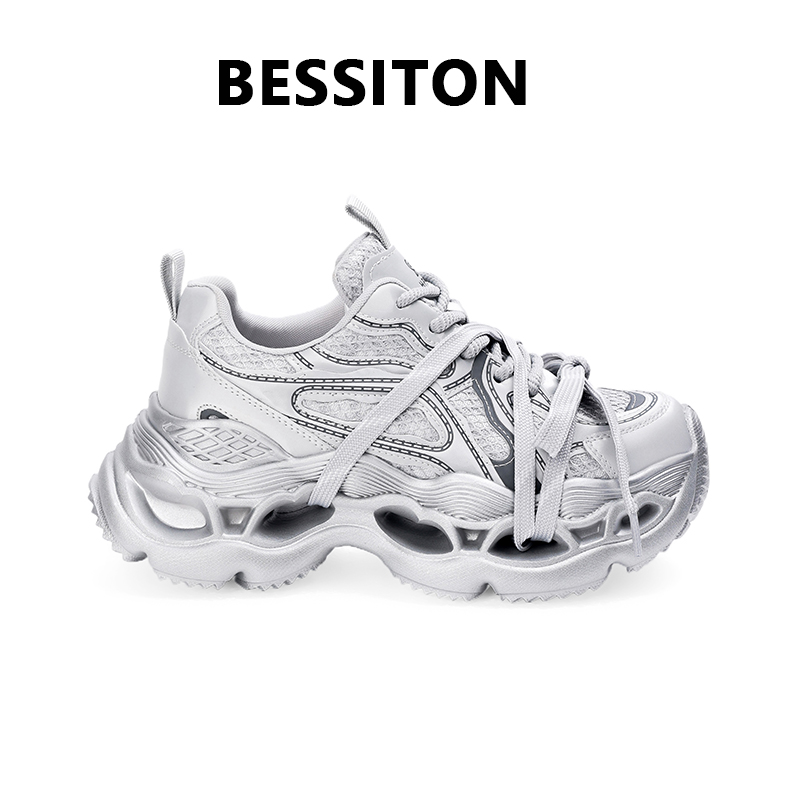 高端线小田同款巴黎旧约丨7.5cm真实增高四季时尚网面休闲老爹鞋