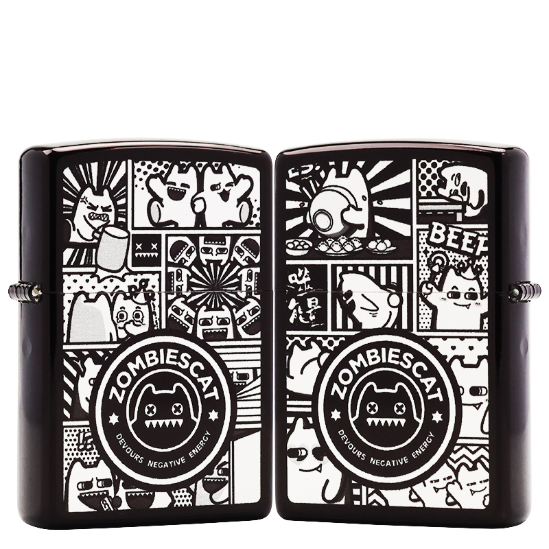 ZIPPO/之宝官方【2021魔鬼猫】正品煤油打火机KF-DF
