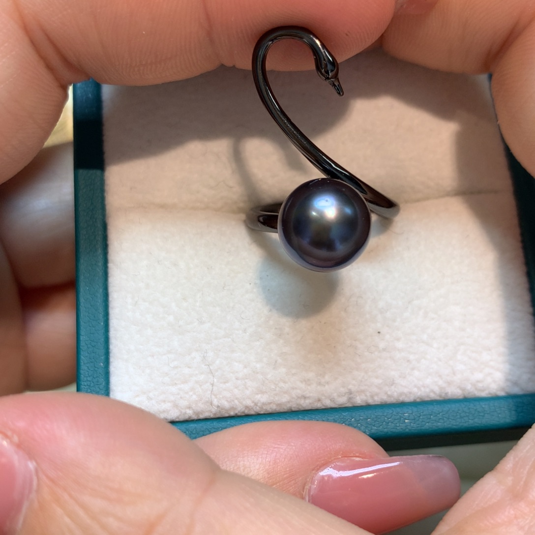 海水珍珠戒指银S925镶嵌