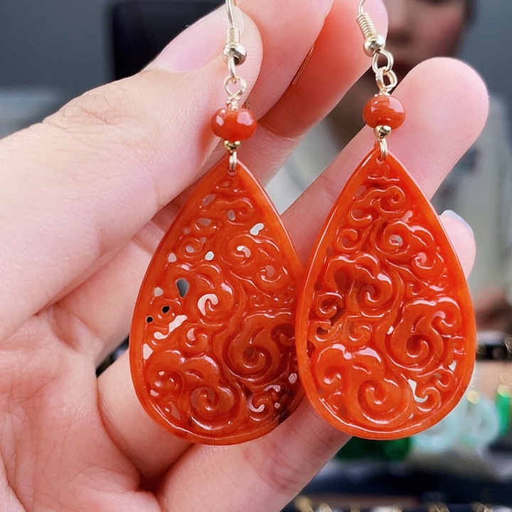 翡翠耳饰未镶嵌饰品