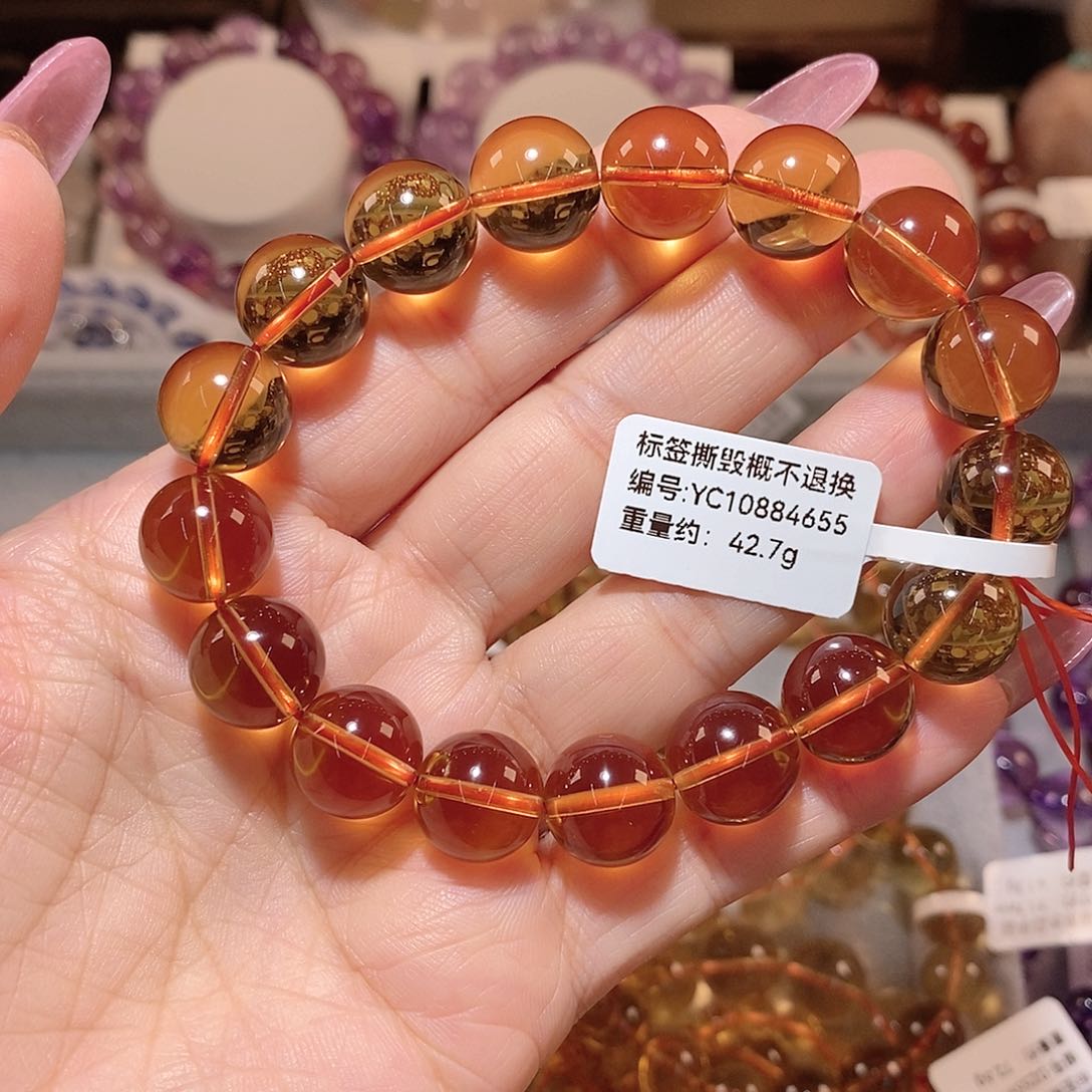 水晶手链未镶嵌✨**.黄水晶