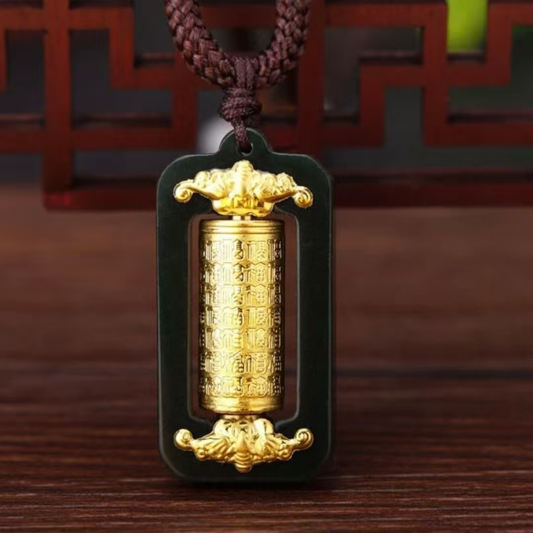 和田玉百福吊坠男女通用时尚百搭手工复古精美礼物