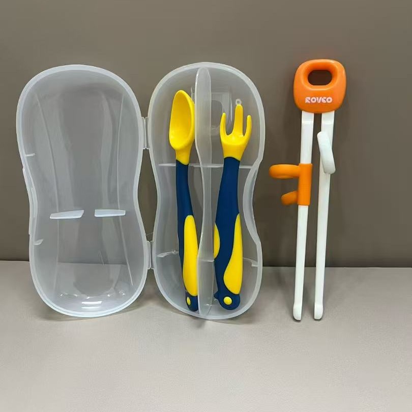 160破损宝宝学吃饭训练短柄勺子扭扭勺学食舔舔勺餐具