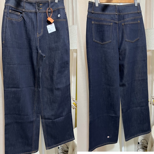 111904 伊～高弹力加绒原牛色牛仔裤