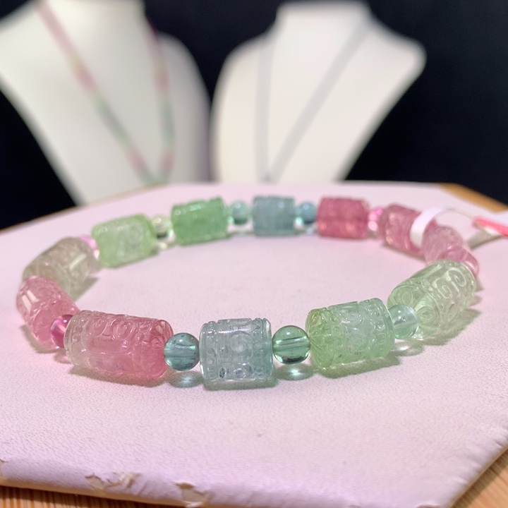 双色碧玺手链未镶嵌