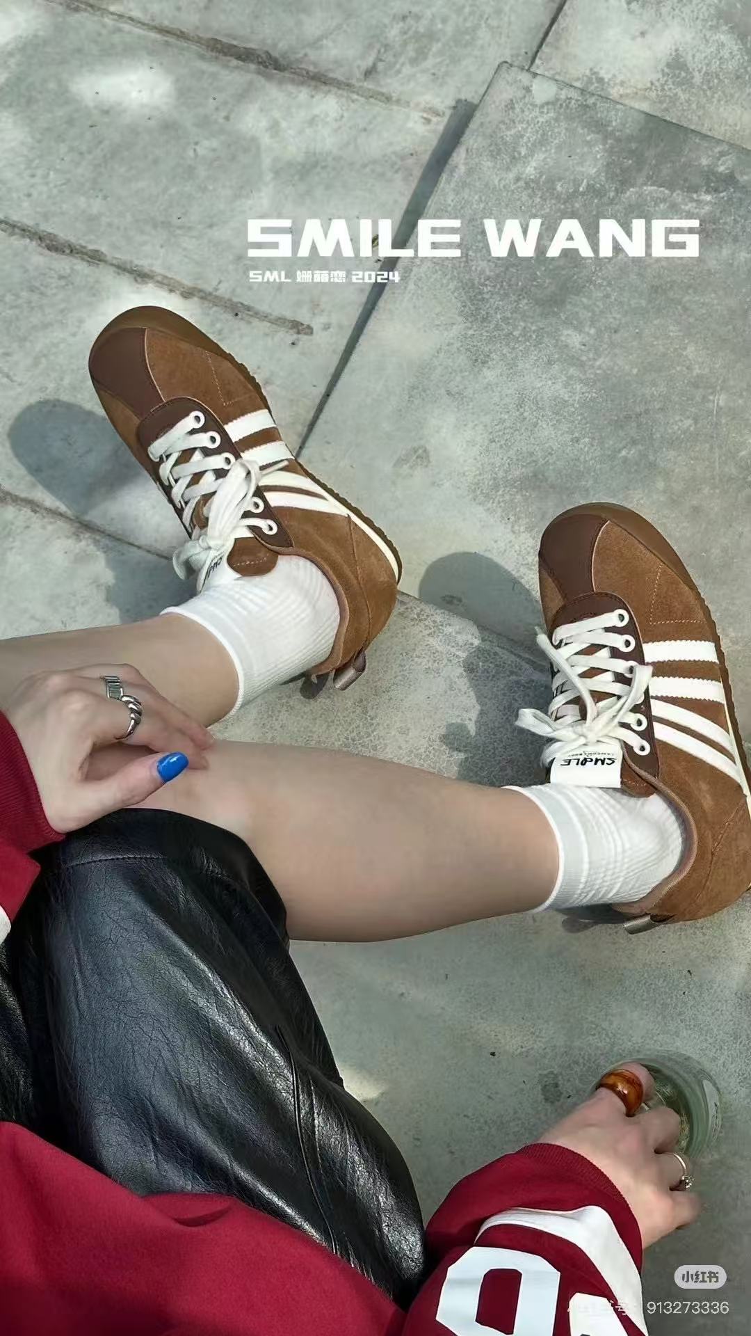 sml德迅板鞋乳胶垫隐形增高3公分真皮磨砂皮9671-棕色