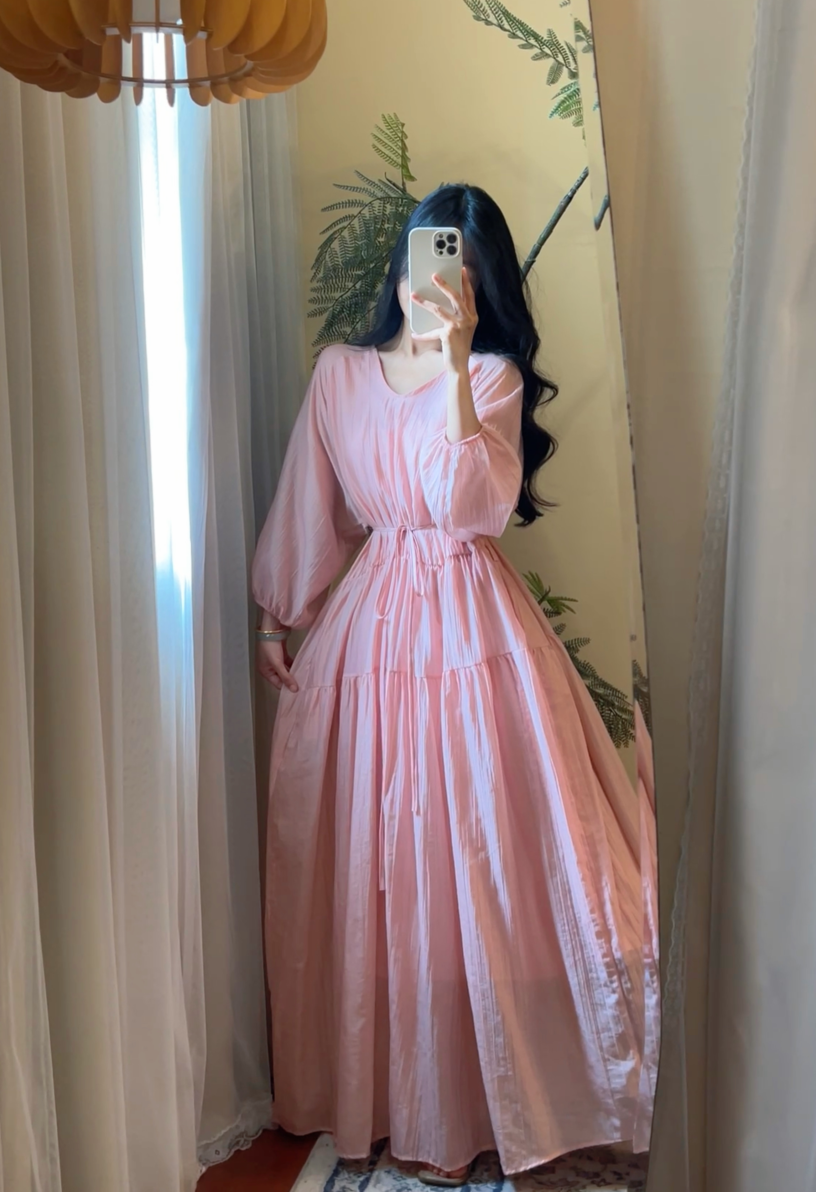 【ROUROU】半熟甜心｜专属 马卡龙色系设计感纹理感显瘦大裙摆连衣裙