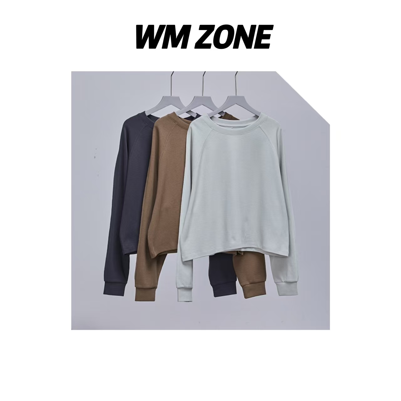 WM 3-16- 3756 23-528 极简解构式短款长袖T恤