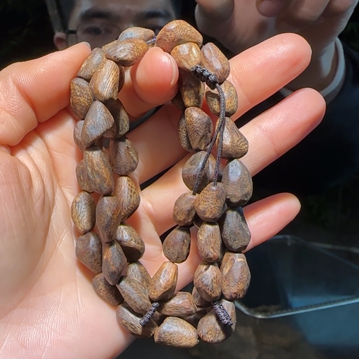 沉香手串海南老白棋沉水树丁链子24克