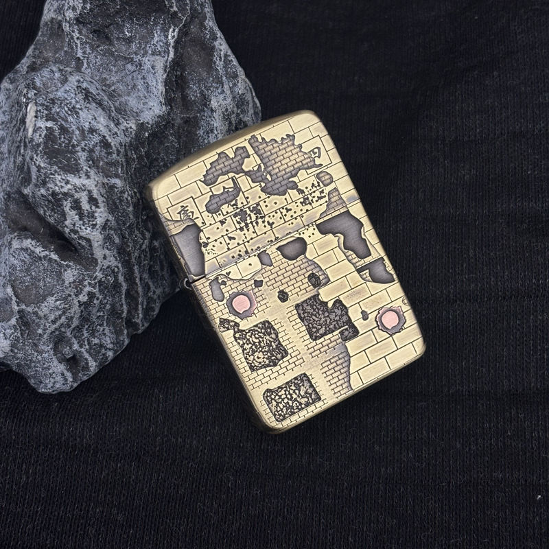 ZIPPO 打火机正品 1941黄铜镶嵌八佰 2328