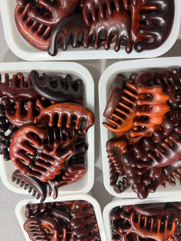 缎光紫檀 按摩梳