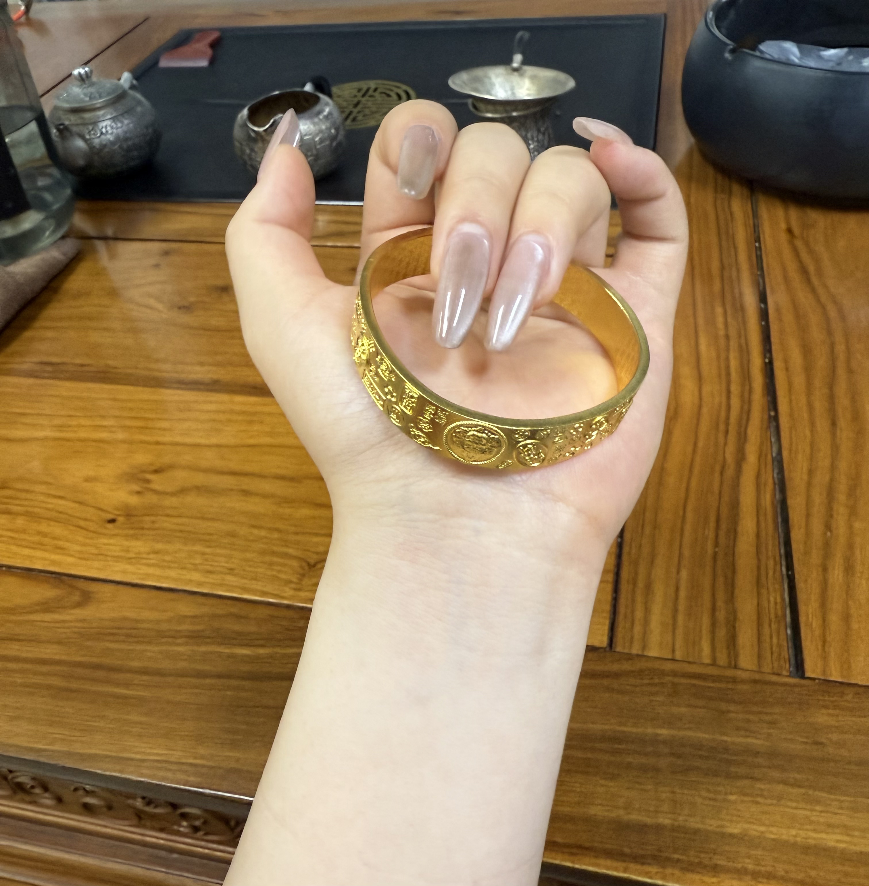 足银手镯 足银手镯(七星)锁包