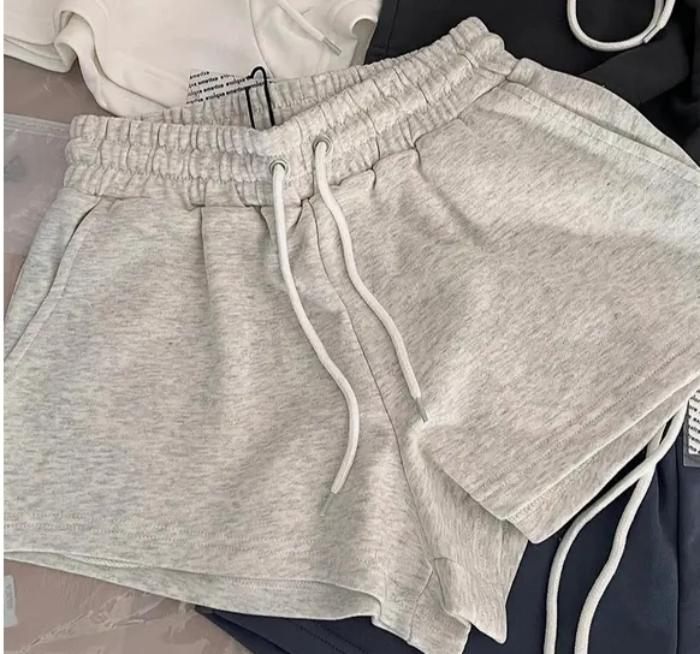[F551]夏季重磅美式高腰宽松休闲运动短裤辣妹热裤基础卫裤薄款