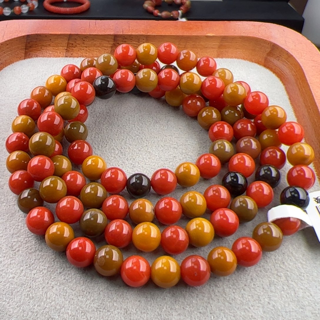 南红玛瑙（巧家包浆长链6.5+）未镶嵌