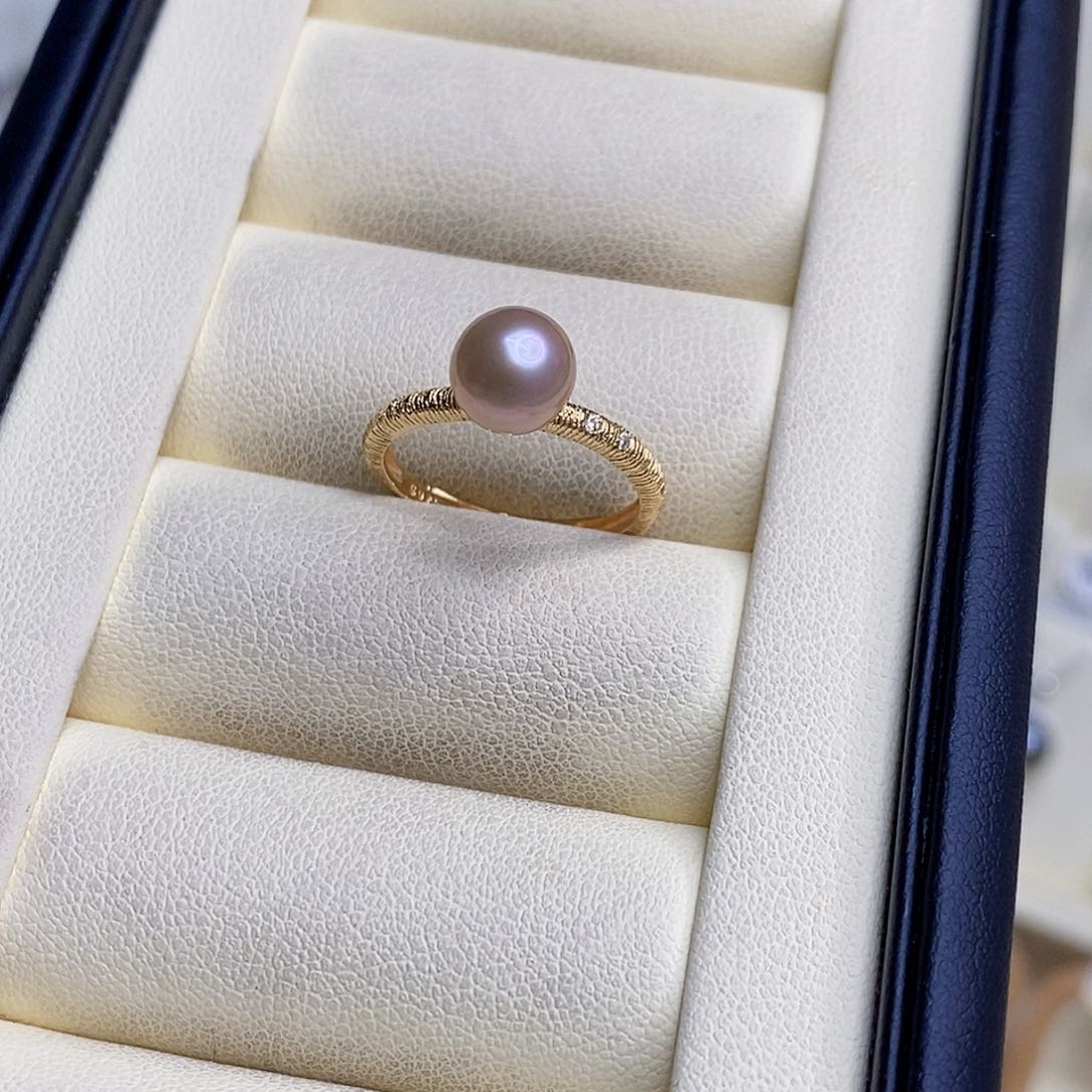 淡水珍珠戒指银S925镶嵌