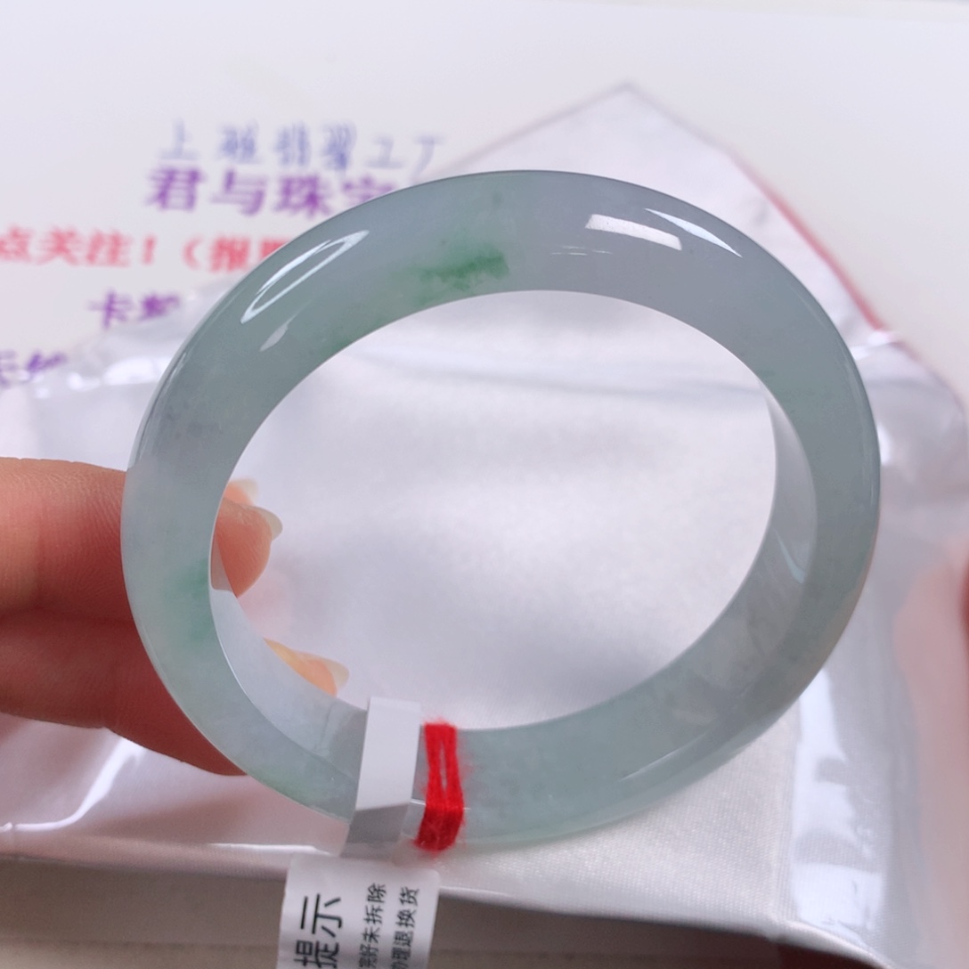 未镶嵌手镯翡翠 正圈217清仓冰飘花