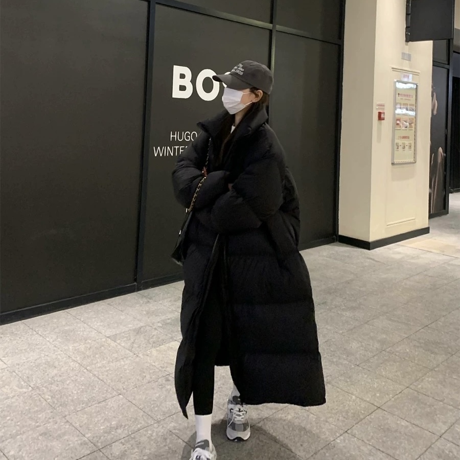 2025新款大被子羽绒服女士超长款过膝白鸭绒加厚保暖羽绒服