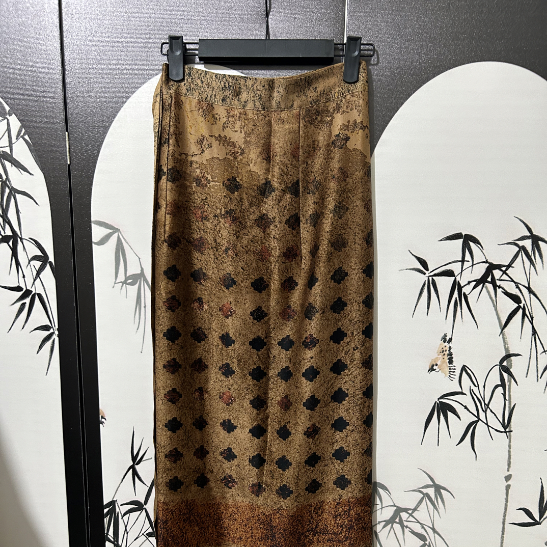 百搭桑蚕丝香云纱裹裙女装