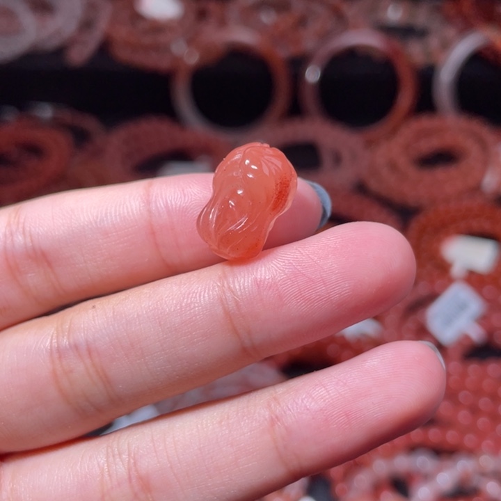 南红玛瑙未镶嵌配饰手串白菜1181打孔备注