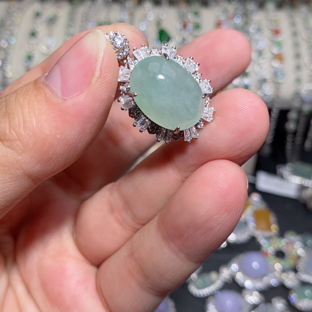 翡翠银S925镶嵌颈饰n j ko